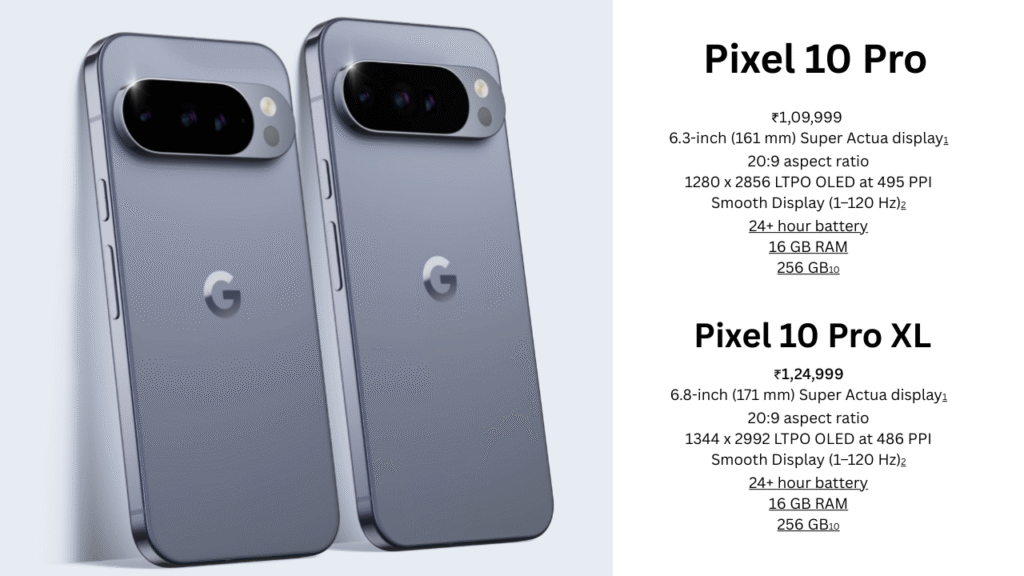 Google Pixel 10 Pro рдФрд░ Google Pixel 10 Pro XL: рднрд╛рд░рдд рдореЗрдВ рд▓реЙрдиреНрдЪ рдФрд░ рдХреАрдордд